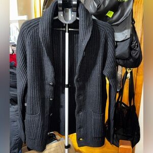 J. Crew I Men’s I Shawl Collar Cardigan I Black-charcoal Size M I Ribbed